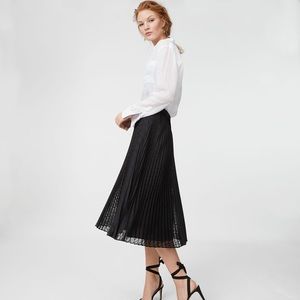 Club Monaco Pleated Midi Skirt Black 00